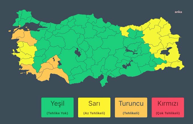 Afad'tan Antalya Ve Isparta İçin Kuvvetli Sağanak Yağış Uyarısı