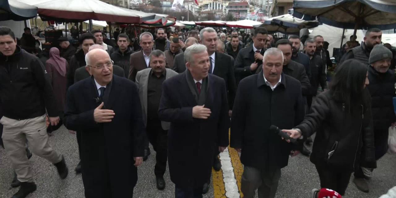 Mansur Yavaş, Şentepe Pazaryeri'nde Esnaf Ve Yurttaşlarla Bir Araya Geldi