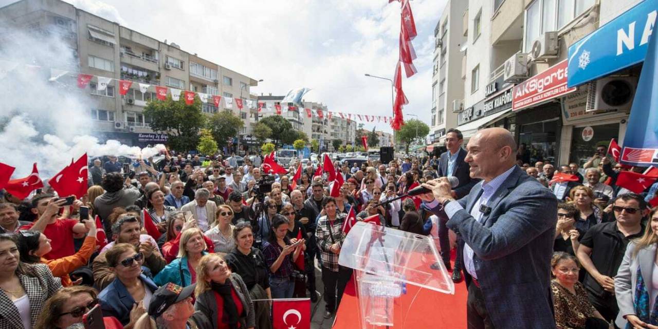 TUNÇ SOYER'DEN GÜZELBAHÇE VE NARLIDERE’DE İKTİDAR SÖZÜ : "İZMİR REKORLAR KIRACAK"