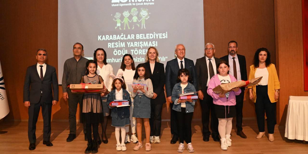 KARABAĞLAR BELEDİYESİ'NİN DÜZENLENDİĞİ 23 NİSAN RESİM YARIŞMASINDA ÖDÜLLER VERİLDİ