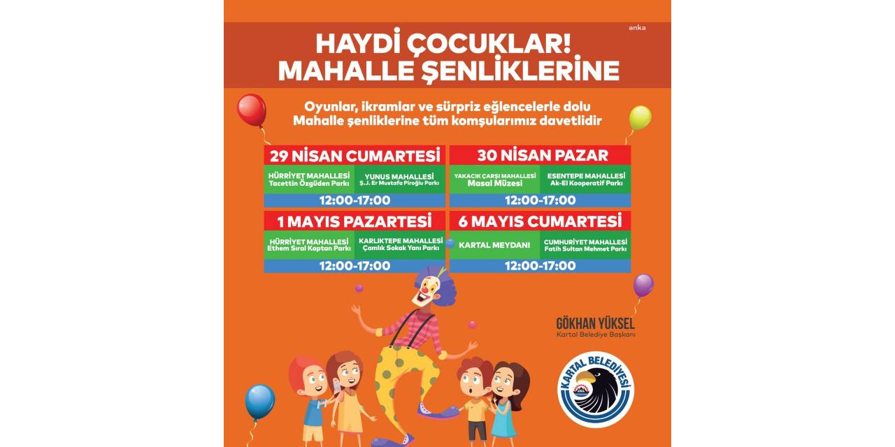 KARTALLI ÇOCUKLAR MAHALLE ŞENLİKLERİNDE BULUŞUYOR