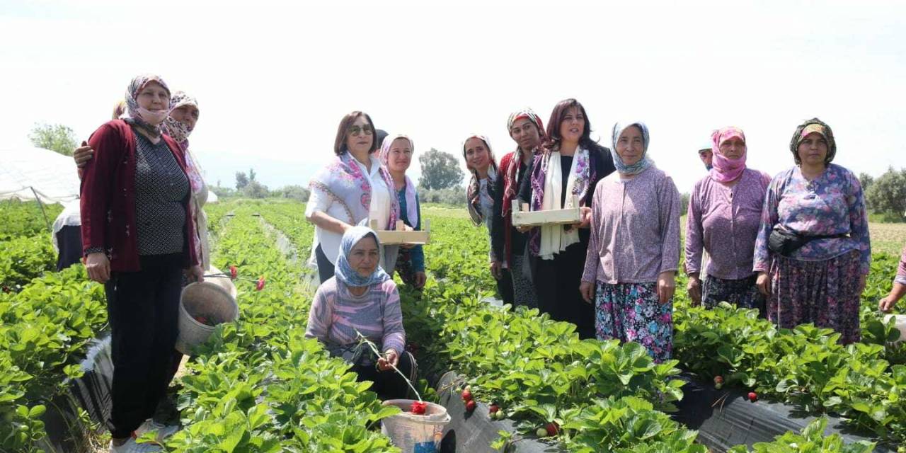 AYDIN BÜYÜKŞEHİR BELEDİYE BAŞKANI ÇERÇİOĞLU VE SELVİ KILIÇDAROĞLU, 1 MAYIS’TA EMEKÇİ KADINLARLA BULUŞTU