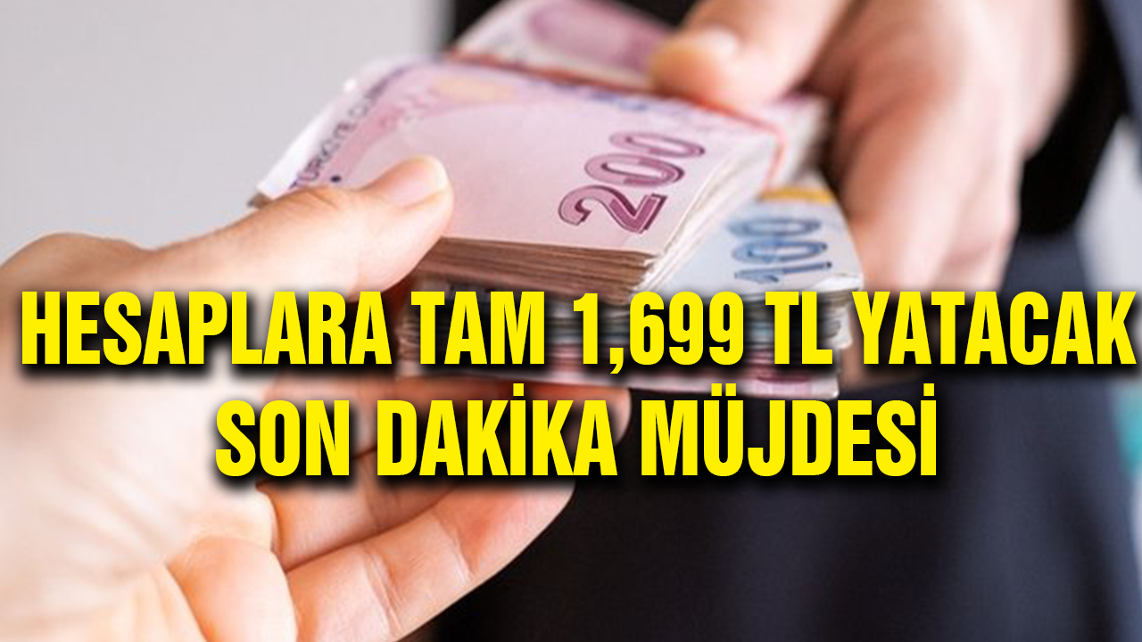 Hesaplara Tam 1.699 TL Yatacak! Son Dakika Müjdesi Olarak Duyuruldu!