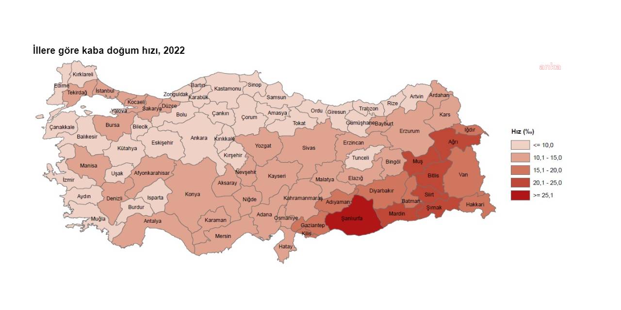 TÜİK: DOĞURGANLIK HIZI SON 20 YILDA 2,38’DEN 1,69’A GERİLEDİ