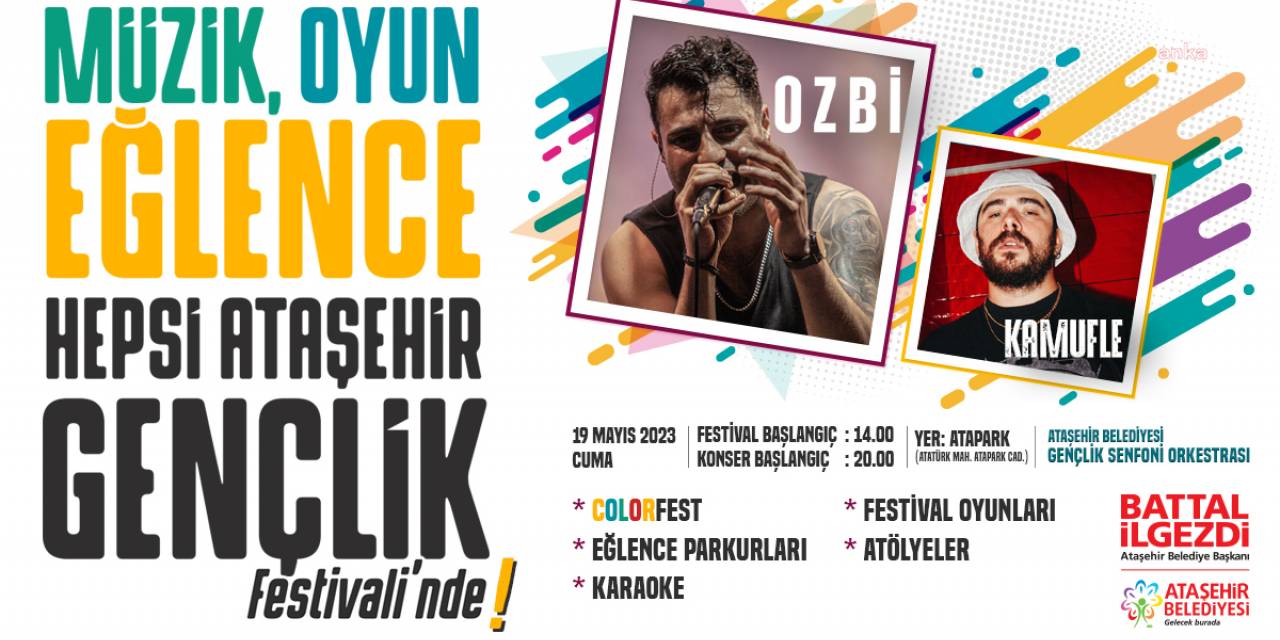 19 MAYIS, ATAŞEHİR’DE GENÇLİK FESTİVALİİLE KUTLANACAK