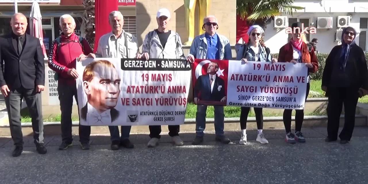 SİNOP'TA 4 KİŞİLİK EKİP, '19 MAYIS ATATÜRK'Ü ANMA VE SAYGI YÜRÜYÜŞÜ'NE BAŞLADI