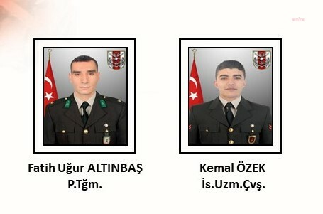 Msb: Piyade Teğmen Fatih Uğur Altınbaş Ve İstihkam Uzman Çavuş Kemal Özek Şehit Oldu