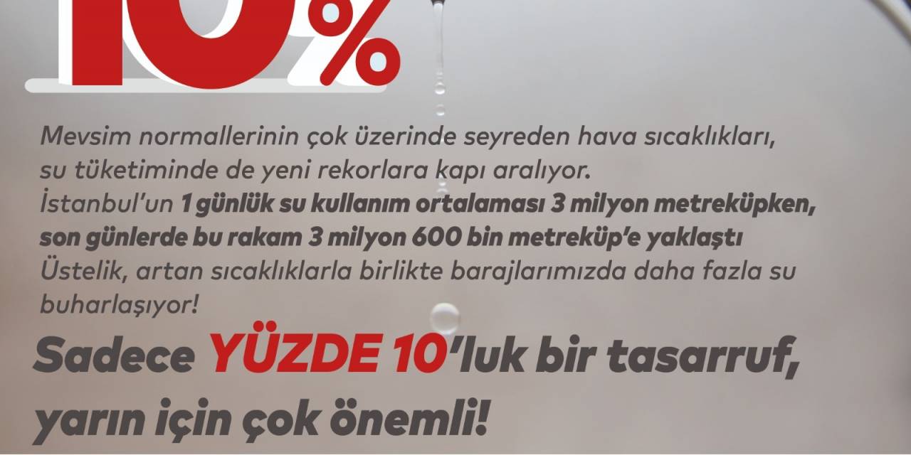 İmamoğlu’ndan Su Tasarrufu Çağrısı: "Musluktan Akan Her Damlanın Çok Kıymetli Olduğunu Bilerek Kullanalım"