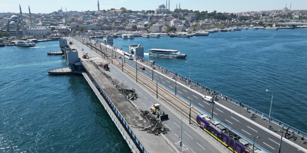 Galata Köprüsü'nde 1. Etap Çalışmaları Tamamlandı