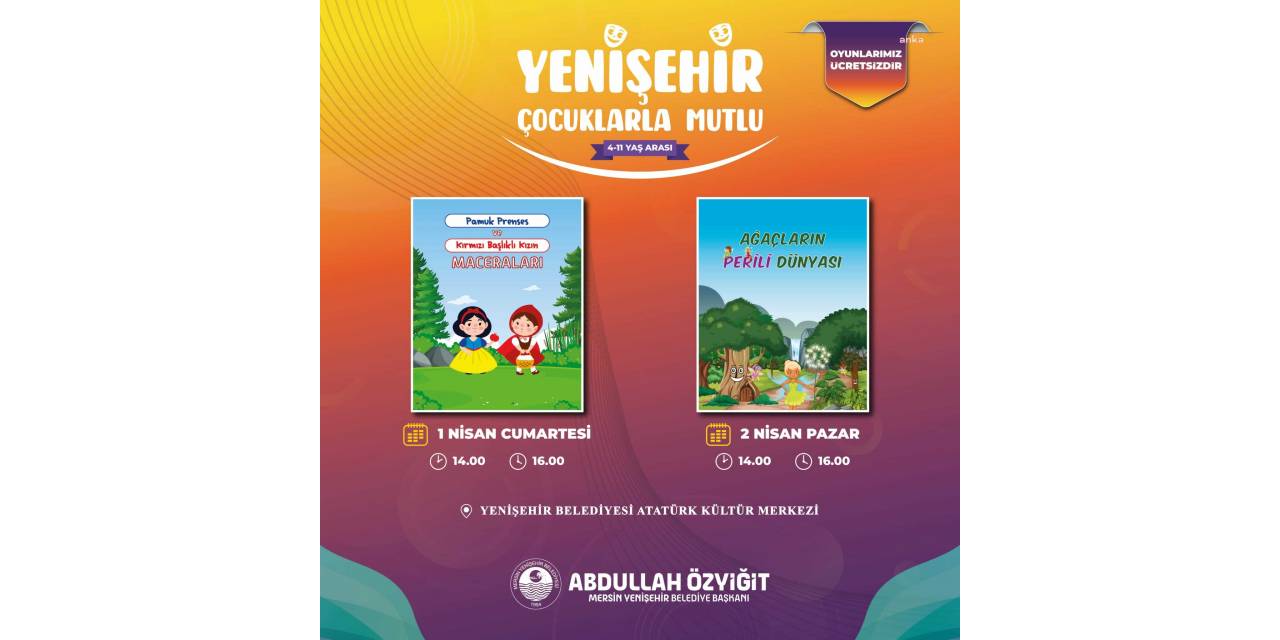 MERSİN YENİŞEHİR BELEDİYESİ SAHNELERİNİ HATAYLI TİYATROCULARA AÇTI