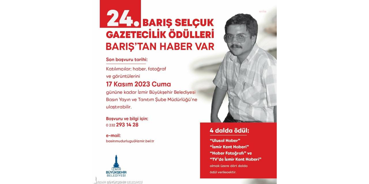 24'üncü Barış Selçuk Gazetecilik Ödülleri'ne Başvurular Başladı