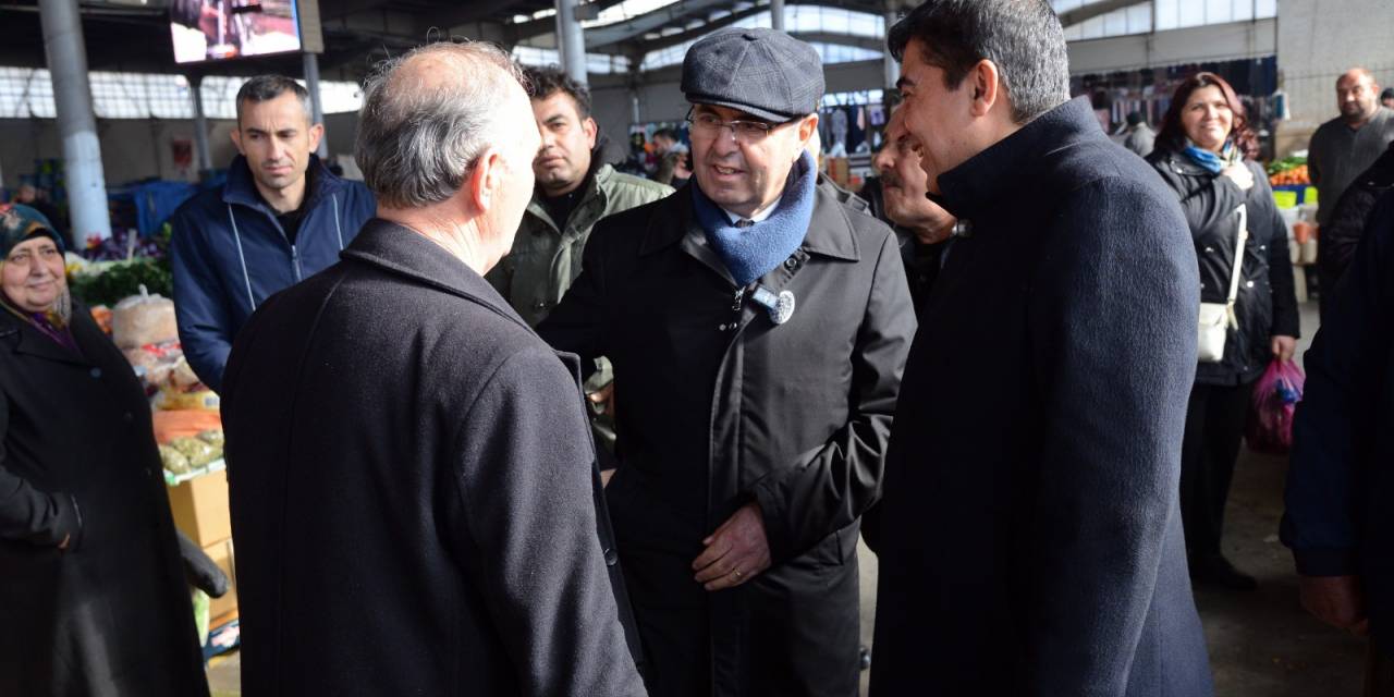 Kırşehir Belediye Belediye Başkanı Ekicioğlu, Pazaryeri Esnafını Ziyaret Etti