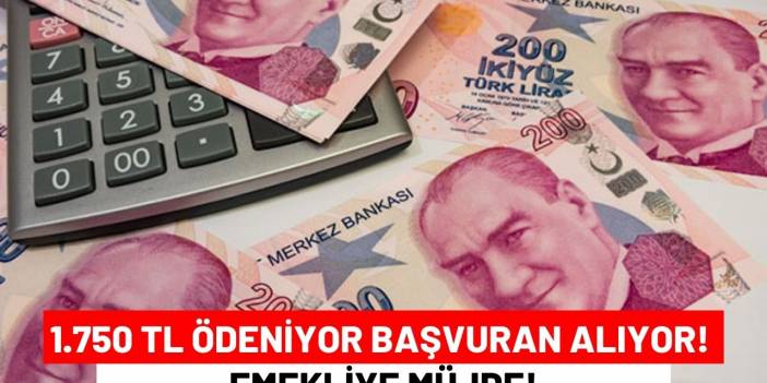 1.750 TL Ödeniyor Başvuran Anında Alıyor! Emekliye Müjde!